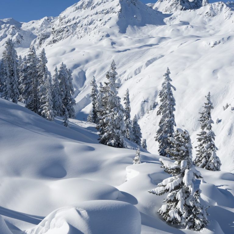 verschneite Tegernseer Berge